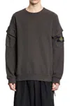 Stone Island Logo Crewneck Sweatshirt In Black