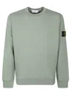 Stone Island Crew Neck Sweater Long Sleeves In Green