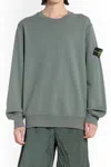 Stone Island Compass-badge Cotton Sweatshirt In Green