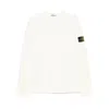 Stone Island Ribbed Crew-neck Cotton Sweater With Long Sleeves In Neutral