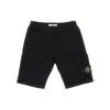Stone Island Sweatshorts With Logo Badge Kids In Black