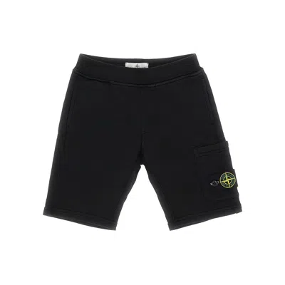 STONE ISLAND SWEATSHORTS WITH LOGO BADGE KIDS