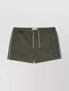 Stone Island Swim Trunks With Back Pocket And Elastic Waistband