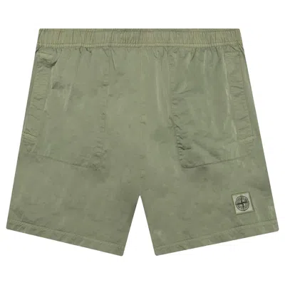 Pre-owned Stone Island Swimming Trunk 'sage' In Green