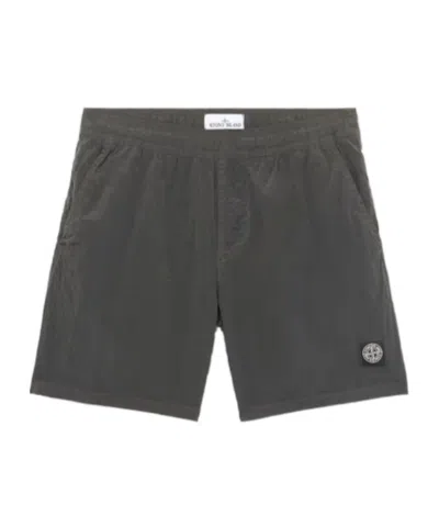 Stone Island Swimming Trunks With Pockets In Gray
