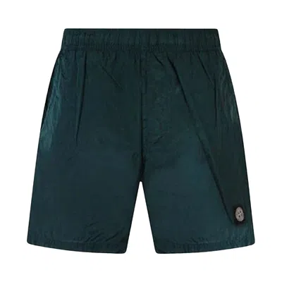 Pre-owned Stone Island Swimshort 'bottle Green'