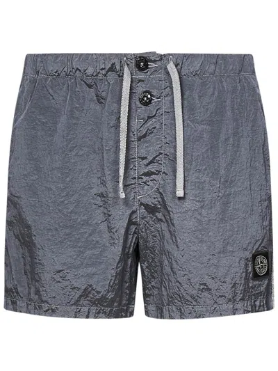 Stone Island Swimsuit In Blue