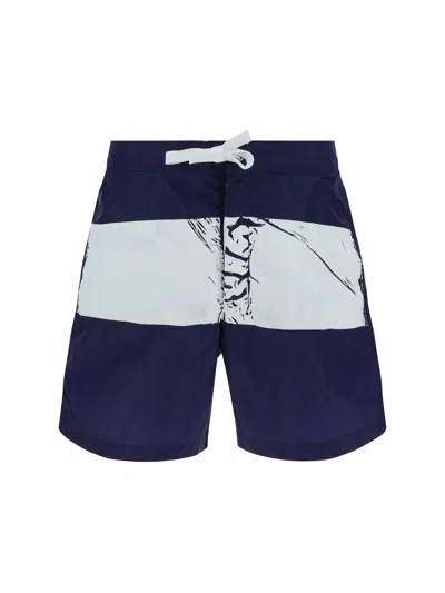 Stone Island Swimsuit In Royal