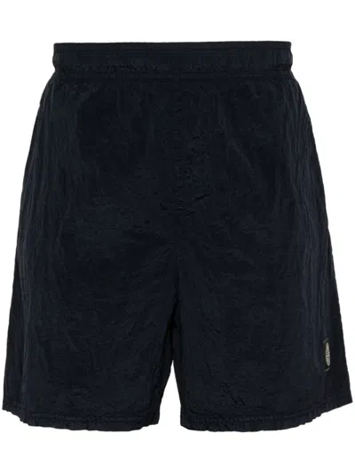 Stone Island Swimsuit With Logo In Black