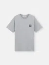 Stone Island Logo-patch Cotton T-shirt In Gray