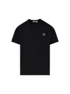 Stone Island Short-sleeved Cotton Jersey T-shirt In Black