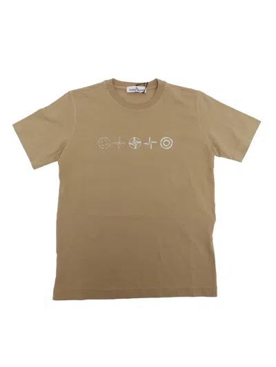 Stone Island Kids' T-shirt In Beige