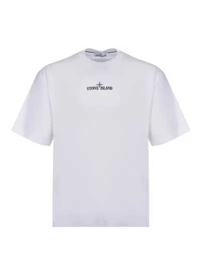 Stone Island T-shirt In Bianco