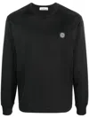 Stone Island Compass-patch Long-sleeve T-shirt In Black