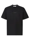 Stone Island Logo-embroidered Cotton T-shirt In Black