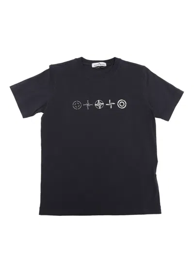 Stone Island Kids' T-shirt In Blue