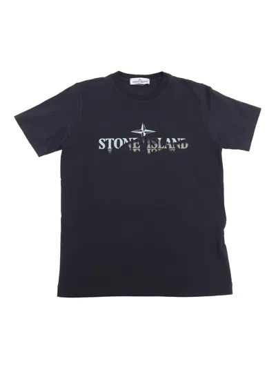 Stone Island Kids' T-shirt In Blue