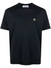 Stone Island Black Jersey Compass Patch T-shirt In Black