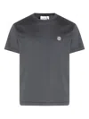 Stone Island Slim Fit Cotton Jersey T-shirt With Compass Patch Clothing In Gray