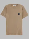 Stone Island T-shirt Con Logo In Brown