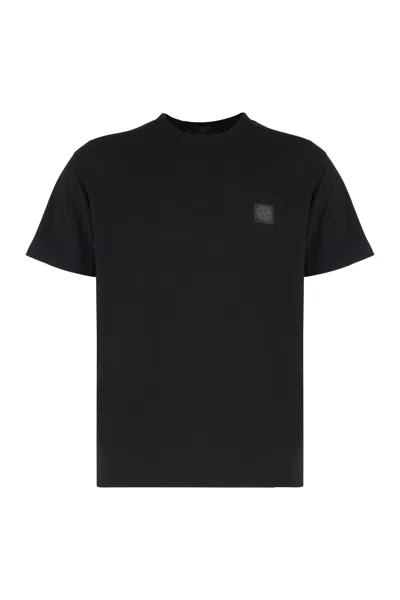 Stone Island T-shirt In Jersey Cotton In Black