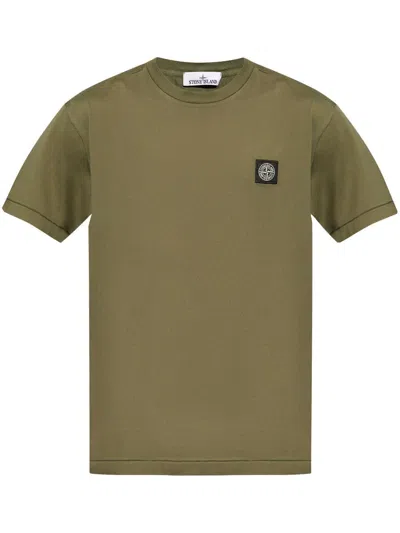 Stone Island Slim-fit Jersey T-shirt In Green