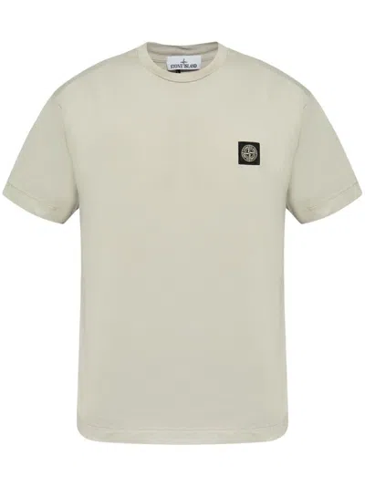 Stone Island Slim-fit Jersey T-shirt In Grey