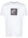 Stone Island Compass-print Cotton T-shirt In White