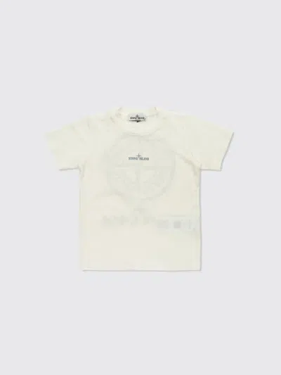 Stone Island Kids' T-shirt  Junior Kinder Farbe Weiss In Neutral
