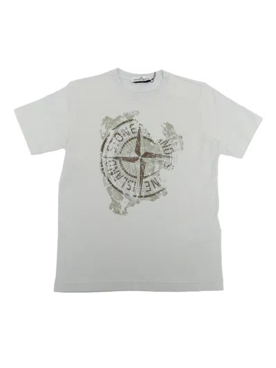 Stone Island Kids' T-shirt In Light Blue