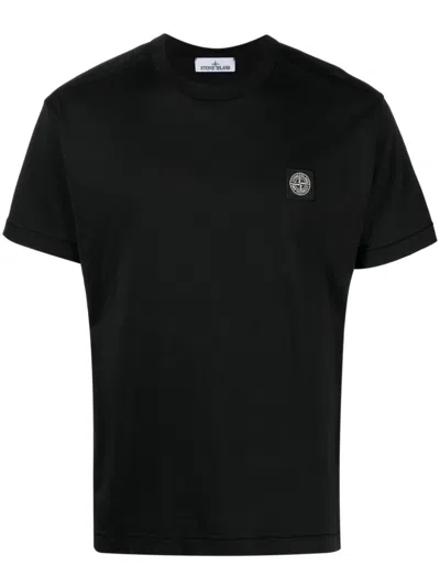 Stone Island T-shirt Logo In Black  