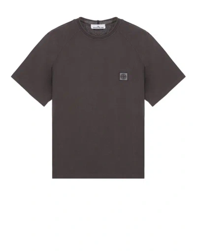 Stone Island Short Sleeve T-shirt Gray Cotton In Grey