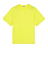Stone Island Short Sleeve T-shirt Yellow Cotton In Yellow