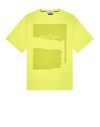 Stone Island Short Sleeve T-shirt Yellow Cotton In Yellow