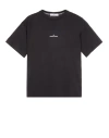 Stone Island Casual Black T-shirt With Graphic Design And Subtle Logo In Black