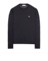 Stone Island T-shirt Manches Longues Bleu Coton In Bleu