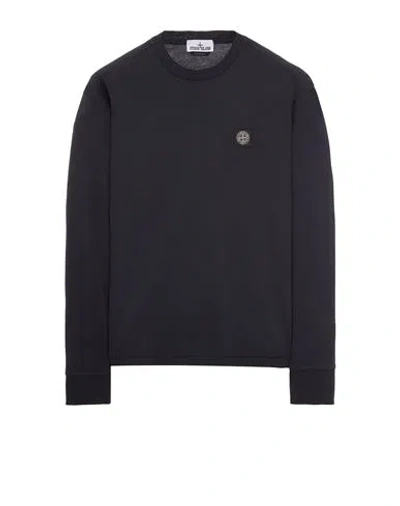 Stone Island T-shirt Manches Longues Bleu Coton