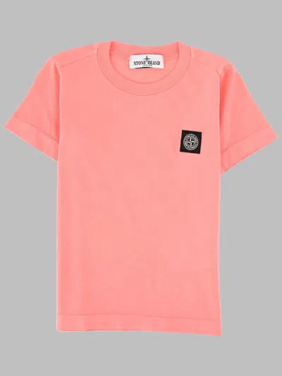 Stone Island T Shirt In Pink