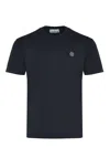 Stone Island Short-sleeved Cotton Jersey T-shirt In Black