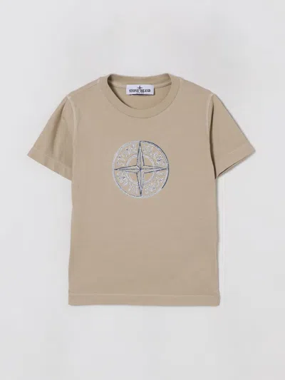 Stone Island Kids' T-shirt In Brown