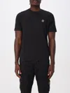 Stone Island Logo Patch T-shirt In Black