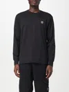 Stone Island Compass-patch Long-sleeve T-shirt In Schwarz