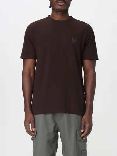 STONE ISLAND T-SHIRT STONE ISLAND MEN COLOR BROWN,H49195032