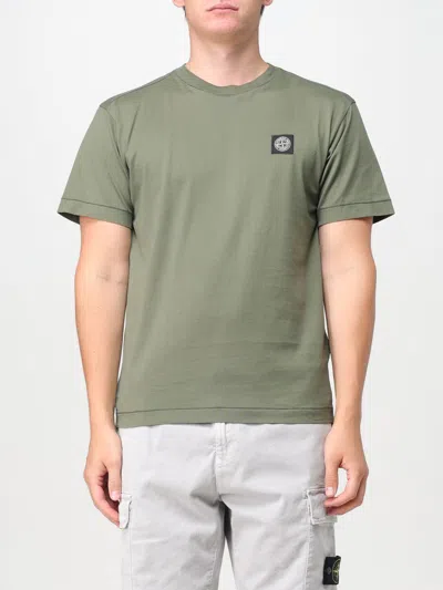 Stone Island T-shirt  Men Color Grass Green In Grasgrün