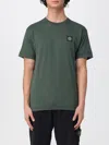 Stone Island Slim Fit Cotton T-shirt With Crew Neckline In Green