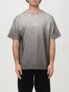 Stone Island Grey Shaded Cotton T-shirt Men In Grau