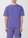 Stone Island Short Sleeve T-shirt Purple Cotton In Lavender