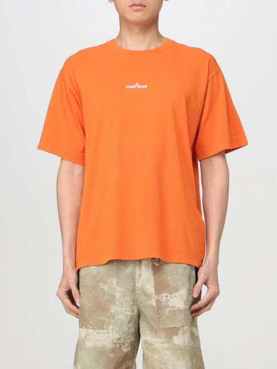 Stone Island T恤  男士 颜色 橙色 In Orange