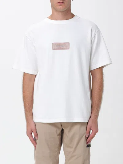 Stone Island Raw Beauty Recycled Cotton Archive Print T-shirt In White