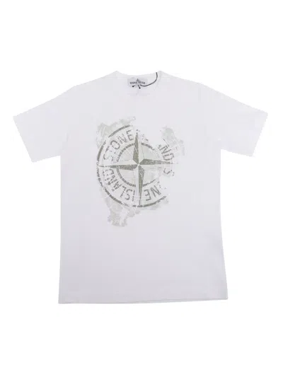 Stone Island Kids' T-shirt In White